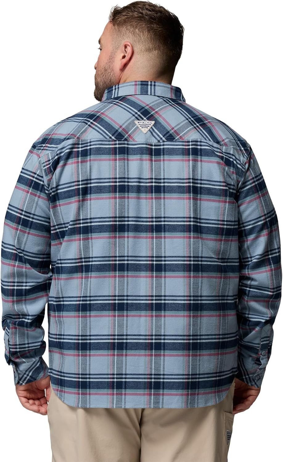 image:imageColumbia Mens Pfg Topwater Tech FlannelDockside Blue Reel Plaid