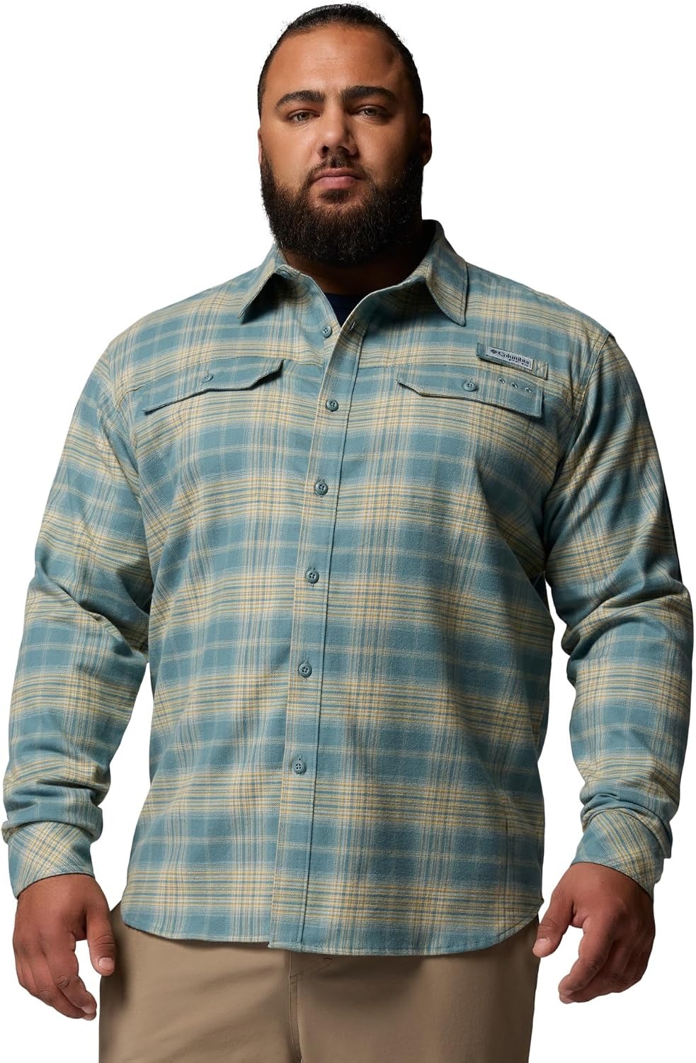 image:imageColumbia Mens Pfg Topwater Tech FlannelMetal Sheer Plaid