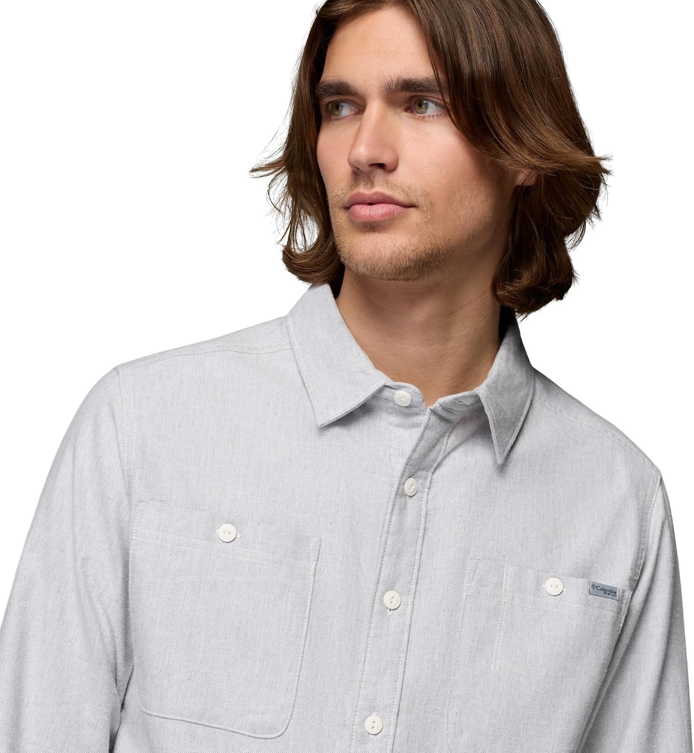 image:imageColumbia Mens Pfg Uncharted Cloud ShirtCool Grey Heather