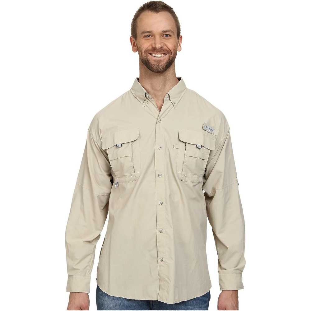image:imageColumbia Mens PFG Bahama II Long Sleeve ShirtFossilRealtree Ap