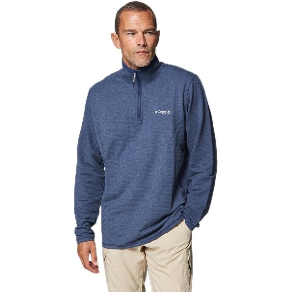 image:imageColumbia Mens PFG Slack Tide Quarter ZipDockside BlueCollegiate Navy