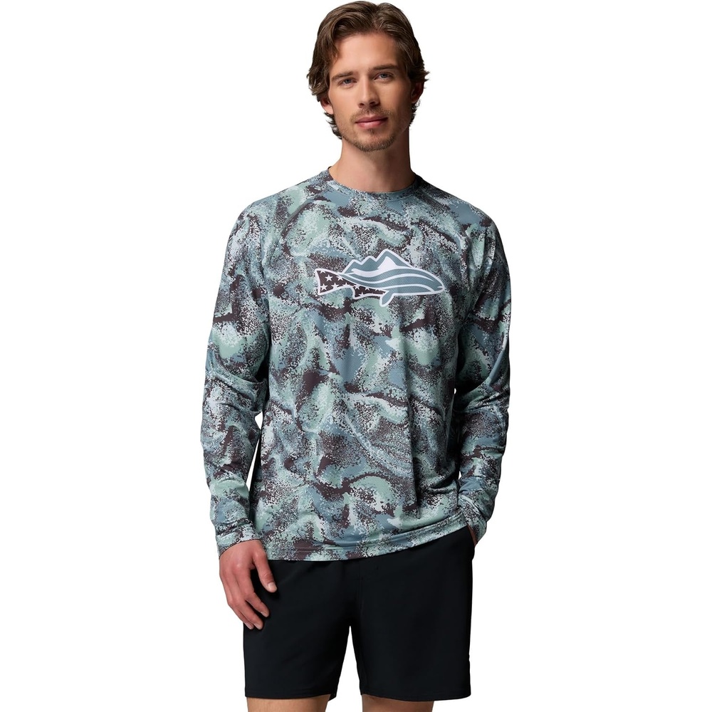 image:imageColumbia Mens PFG Solar Stream II Graphic Long SleeveMetal Watercover