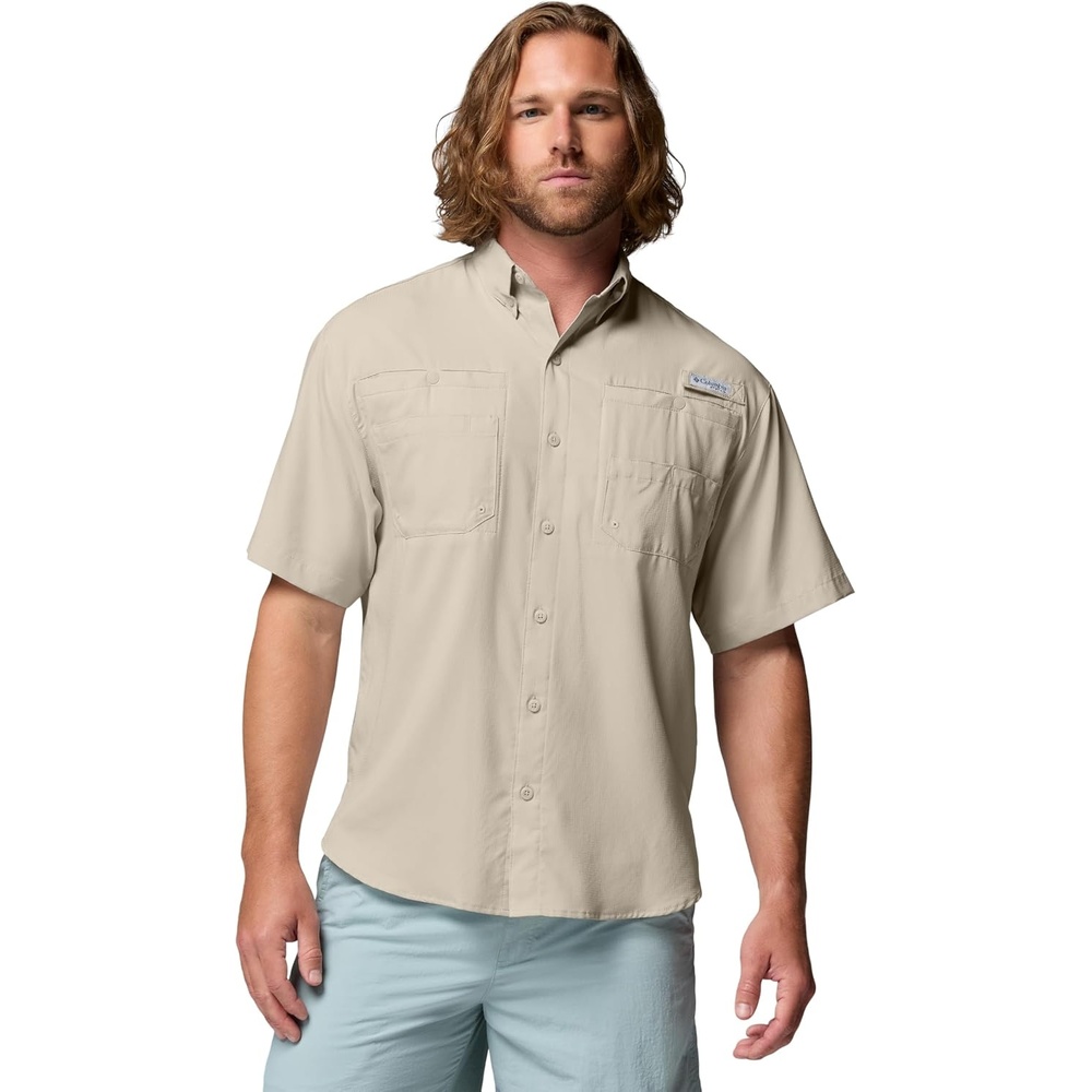 image:imageColumbia Mens PFG Tamiami II Short Sleeve Fishing ShirtFossil