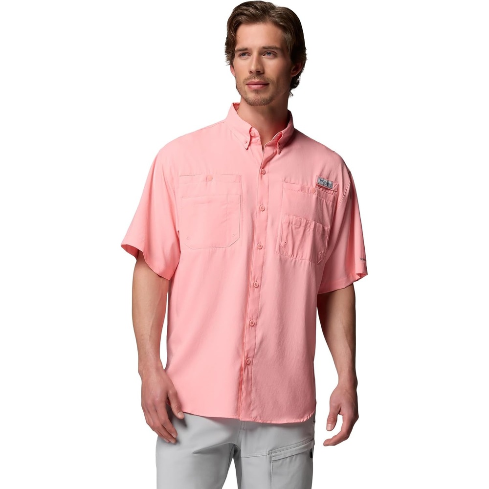 image:imageColumbia Mens PFG Tamiami II Short Sleeve Fishing ShirtSorbet