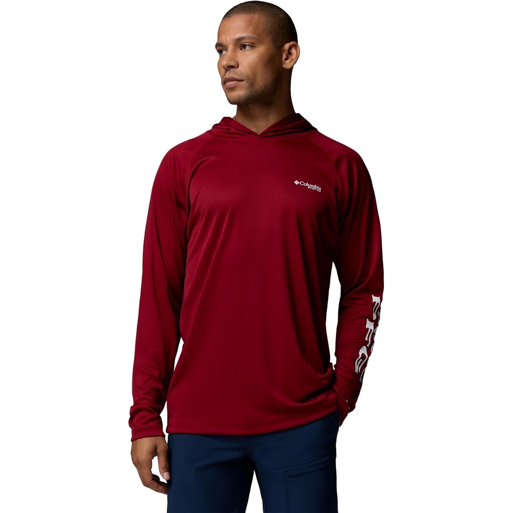 image:imageColumbia Mens PFG Terminal Tackle HoodieBeetWhite Logo