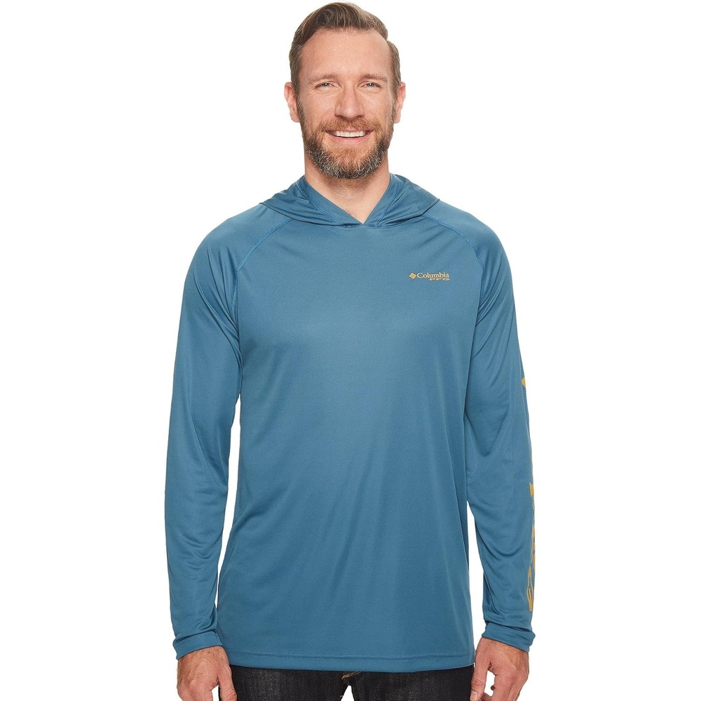 image:imageColumbia Mens PFG Terminal Tackle HoodieBlue HeronDark Banana