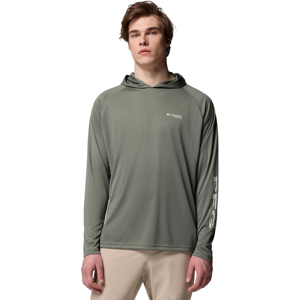 image:imageColumbia Mens PFG Terminal Tackle HoodieCypressDark Stone Logo