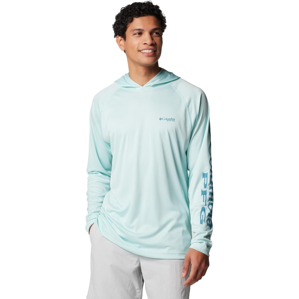 image:imageColumbia Mens PFG Terminal Tackle HoodieIcy MornCanyon Blue Logo