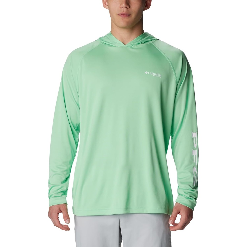image:imageColumbia Mens PFG Terminal Tackle HoodieOcean MintWhite Logo