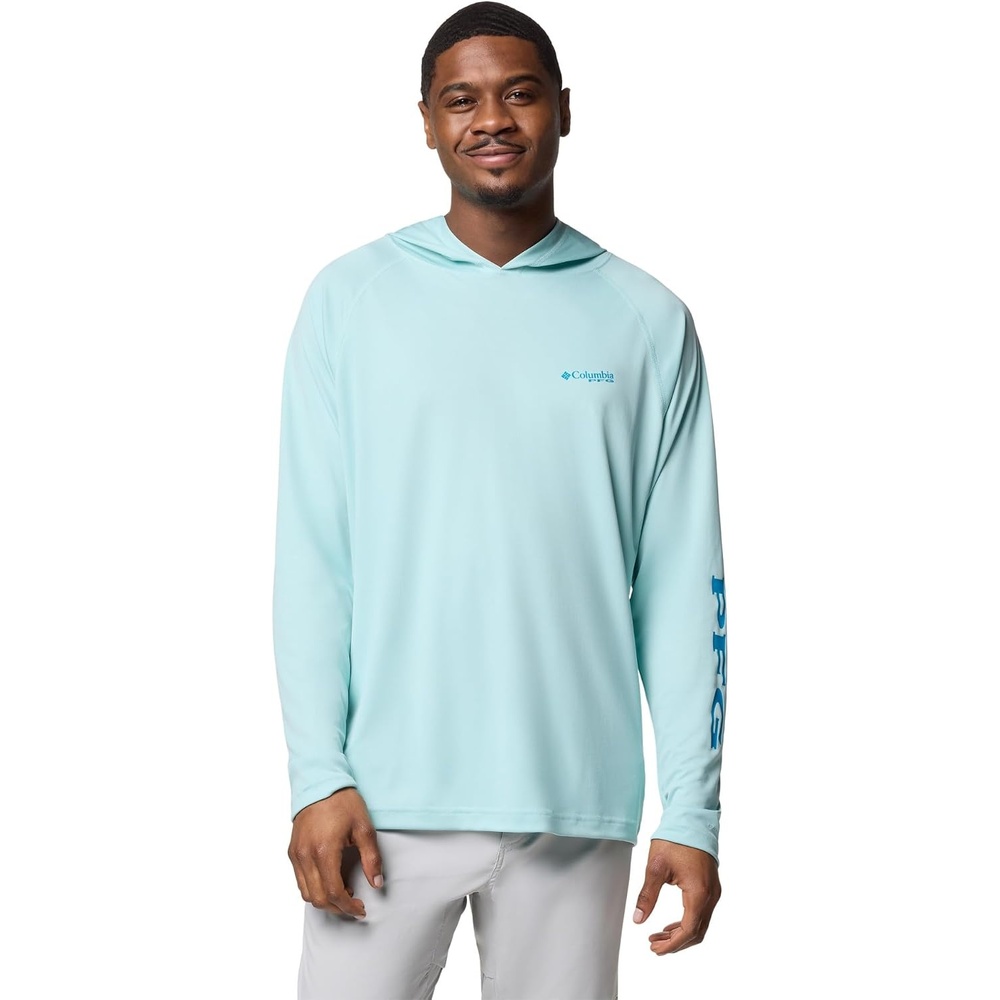 image:imageColumbia Mens PFG Terminal Tackle HoodieSprayBlue Echo Logo