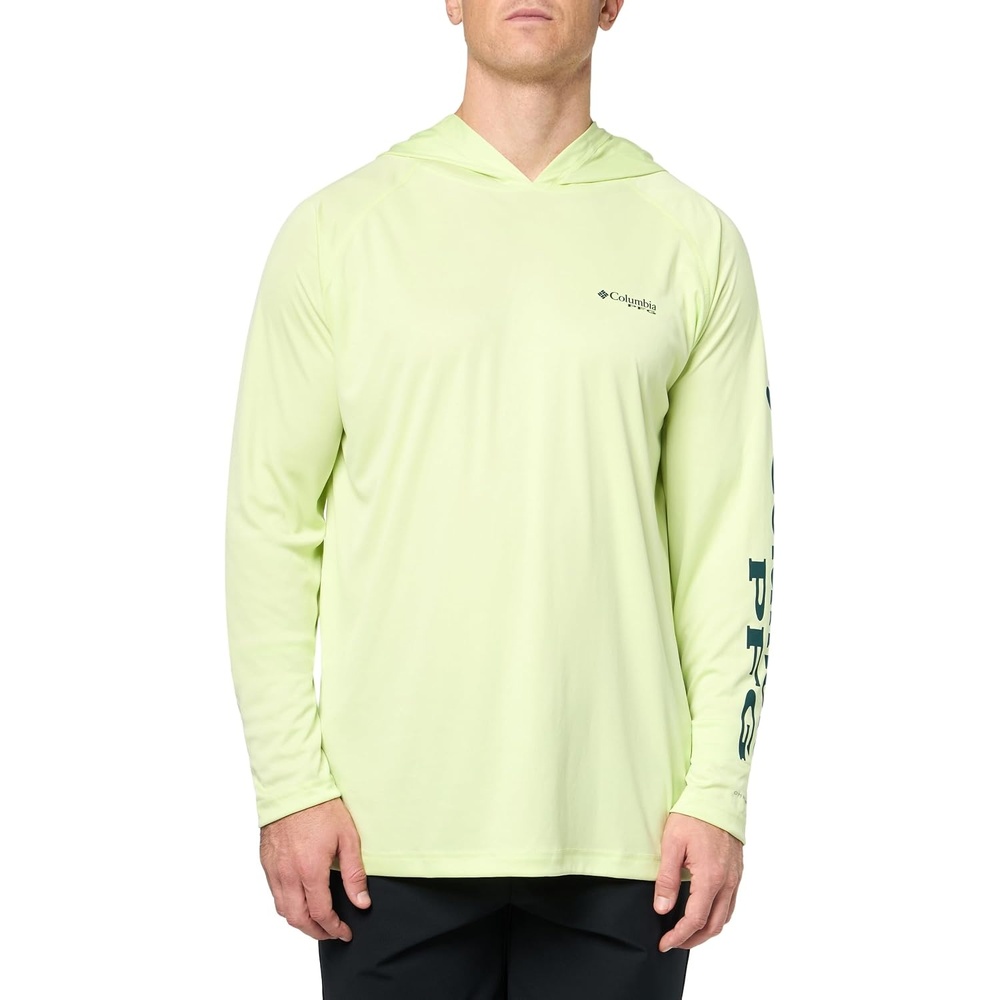 image:imageColumbia Mens PFG Terminal Tackle HoodieSpring YellowMidnight Teal Logo