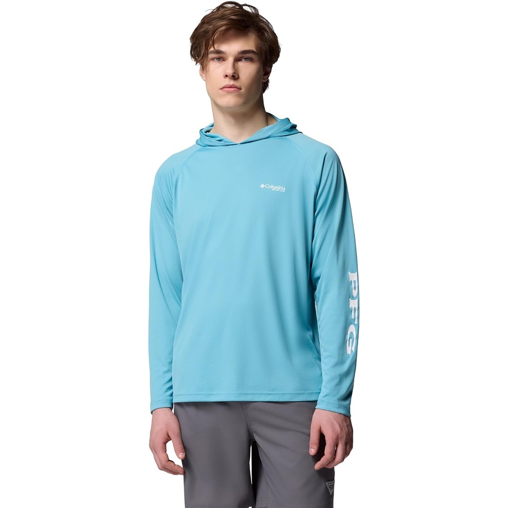image:imageColumbia Mens PFG Terminal Tackle HoodieVintage BlueWhite Logo