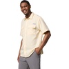 Columbia Men’s PFG Backwater Short Sleeve Shirt(Lemon Wash)