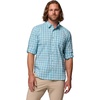 Columbia Men’s PFG Harbor Peak Long Sleeve Shirt(Blue Echo Wayward Tartan)