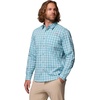 Columbia Men’s PFG Harbor Peak Long Sleeve Shirt(Blue Echo Wayward Tartan)