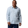 Columbia Men’s PFG Harbor Peak Long Sleeve Shirt(Marine Light Micro Gingham)
