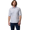 Columbia Men’s PFG Harbor Peak Long Sleeve Shirt(Vivid Blue Micro Check)