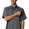Columbia Men’s PFG Tamiami II Short Sleeve Fishing Shirt(City Grey)