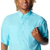 Columbia Men’s PFG Tamiami II Short Sleeve Fishing Shirt(Opal Blue)