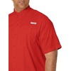 Columbia Men’s PFG Tamiami II Short Sleeve Fishing Shirt(Red Spark)