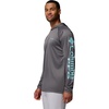 Columbia Men’s PFG Terminal Tackle Hoodie(Black Heather/Gulf Stream Logo)