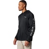 Columbia Men’s PFG Terminal Tackle Hoodie(Black/Cool Grey Logo)
