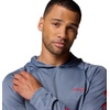 Columbia Men’s PFG Terminal Tackle Hoodie(Carbon Heather/Red Spark Logo)