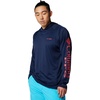Columbia Men’s PFG Terminal Tackle Hoodie(Collegiate Navy/Sunset Red Logo)