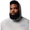 Columbia Men’s PFG Terminal Tackle Hoodie(Cool Grey Heather/Vivid Blue Logo)