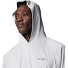 Columbia Men’s PFG Terminal Tackle Hoodie(Cool Grey/Vivid Blue Logo)