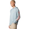 Columbia Men’s PFG Terminal Tackle Hoodie(Crushed Blue/Faded Peach Logo)