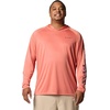 Columbia Men’s PFG Terminal Tackle Hoodie(Faded Peach/Collegiate Navy Logo)
