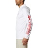 Columbia Men’s PFG Terminal Tackle Hoodie(White/Red Spark Logo)