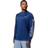 Columbia Men’s PFG Terminal Tackle Long Sleeve Shirt(Carbon/Ancient Fossil Logo)