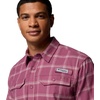 Columbia Men’s Pfg Topwater Tech Flannel(Antique Mauve Waterline Windowpane)