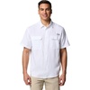 Columbia Men’s PFG Backwater Short Sleeve Shirt(White)