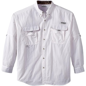 Columbia Men’s PFG Bahama II Long Sleeve Shirt(White/Realtree Ap)