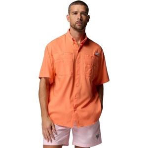Columbia Men’s PFG Tamiami II Short Sleeve Fishing Shirt(Melon Glow)
