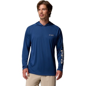Columbia Men’s PFG Terminal Tackle Hoodie(Carbon/Ancient Fossil Logo)