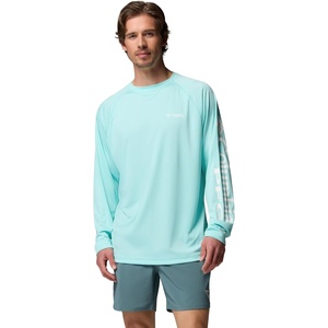 Columbia Men’s PFG Terminal Tackle Long Sleeve Shirt(Gulf Stream/White Logo)