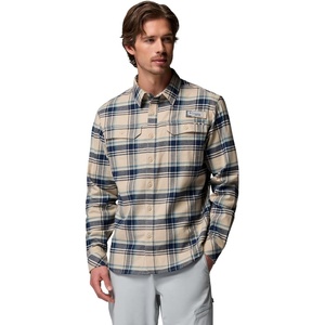 Columbia Men’s Pfg Topwater Tech Flannel(Ancient Fossil Reel Plaid)