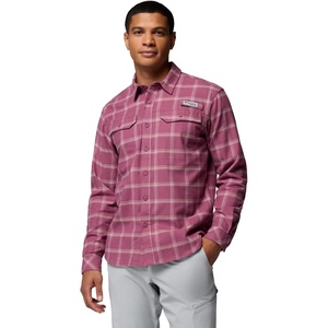 Columbia Men’s Pfg Topwater Tech Flannel(Antique Mauve Waterline Windowpane)
