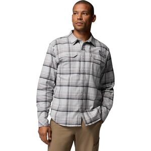 Columbia Men’s Pfg Topwater Tech Flannel(Cool Grey Reel Plaid)