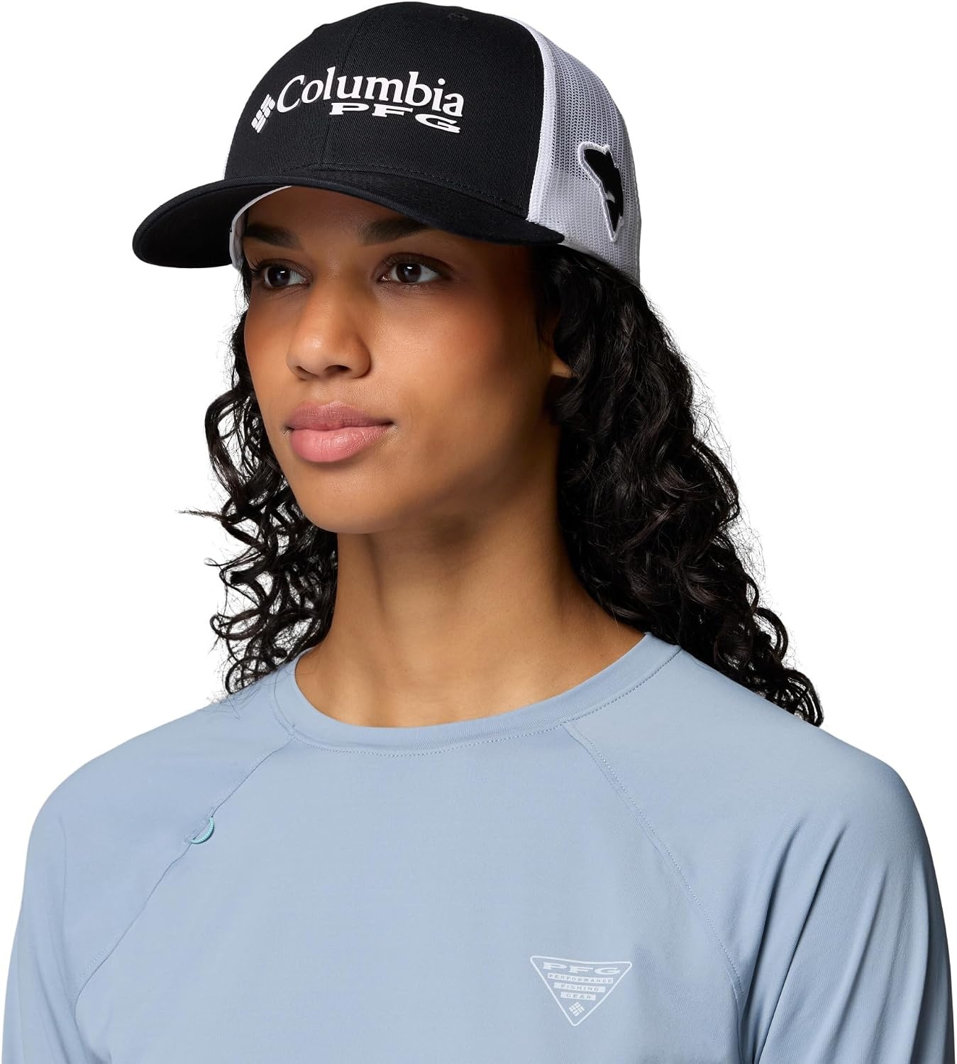image:imageColumbia Unisex Adult PFG Logo Mesh Ball CapBlackRed Fish