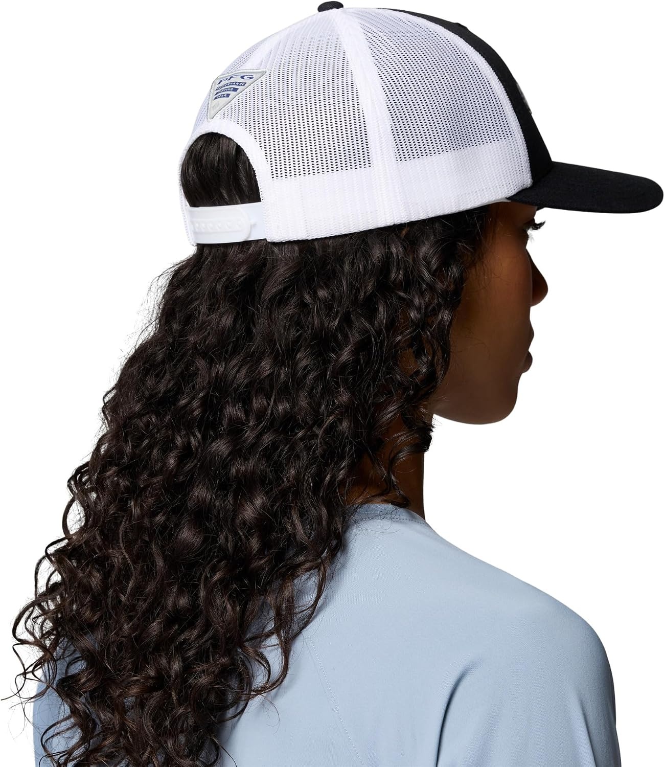 image:imageColumbia Unisex Adult PFG Logo Mesh Ball CapBlackRed Fish