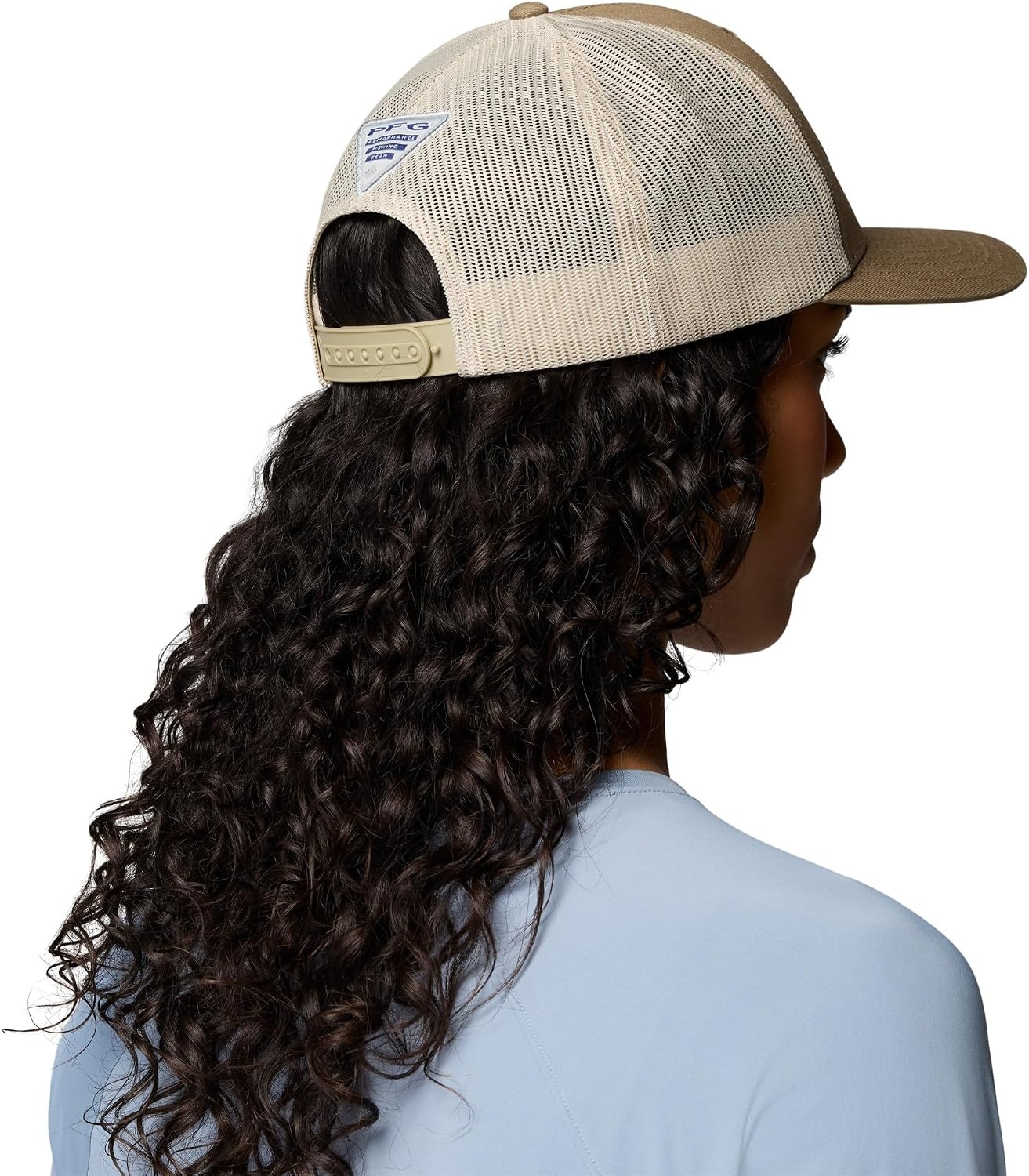 image:imageColumbia Unisex Adult PFG Logo Mesh Ball CapTruffleBlackCamoBass
