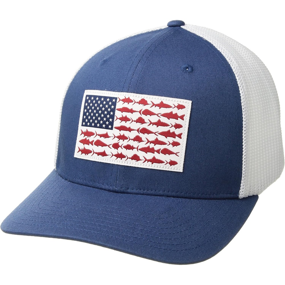 image:imageColumbia Unisex Adult PFG Logo Mesh Ball CapNight TideFish Flag