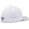 Columbia Unisex Adult PFG Logo Mesh Ball Cap(Cool Grey/White/US Fish Flag)