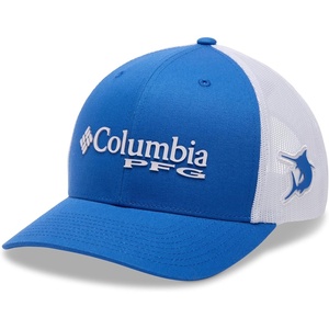 Columbia PFG Logo Mesh Ball Cap(Vivid Blue/Pfg Stacked Logo)