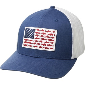 Columbia Unisex Adult PFG Logo Mesh Ball Cap(Night Tide/Fish Flag)
